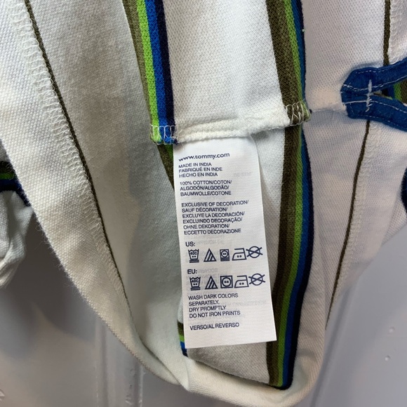 Tommy Hilfiger Classic Green and White Polo - Picture 4 of 6